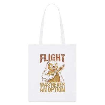Fighting penguin with sword - Stanley/Stella Organic Tote Bag - white - Front