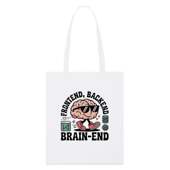Frontend, backend, Brain-end | Développeur - Tote bag bio Stanley/Stella - blanc - Devant