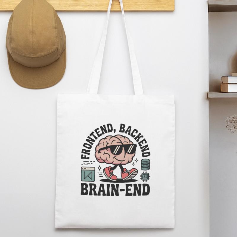 Frontend, Backend, Brain-End | Developer Stanley/Stella Organic Tote Bag
