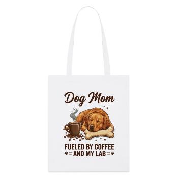 Maman Labrador Café Cadeau Maman du Chien - Tote bag bio Stanley/Stella - blanc - Devant