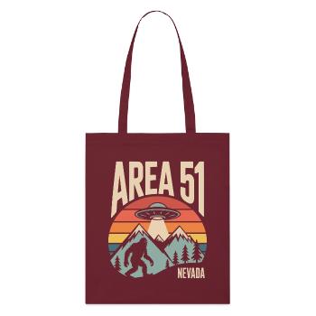 Area 51 Nevada UFO Retro Design - Stanley/Stella Bio-Stoffbeutel - Burgunderrot - Vorne