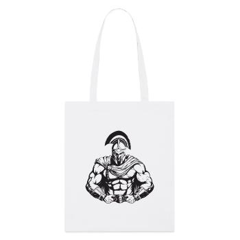 Spartaner Gladiator Bodybuilding - Stanley/Stella Bio-Stoffbeutel - Weiß - Vorne