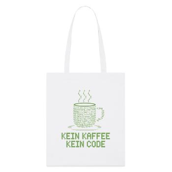 Kein Kaffee Kein Code Programmierer Informatiker - Stanley/Stella Bio-Stoffbeutel - Weiß - Vorne
