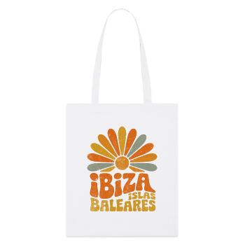 Ibiza Insel Balearen Sonnenlogo - Stanley/Stella Bio-Stoffbeutel - Weiß - Vorne