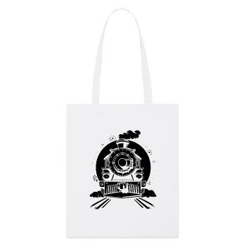Locomotive à vapeur - Tote bag bio Stanley/Stella - blanc - Devant