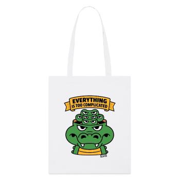 Alles ist zu kompliziert, Alligator. - Stanley/Stella Bio-Stoffbeutel - Weiß - Vorne