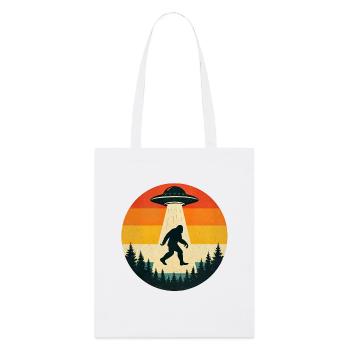 Vaisseau spatial extraterrestre Bigfoot, OVNI Sasquatch Believers - Tote bag bio Stanley/Stella - blanc - Devant