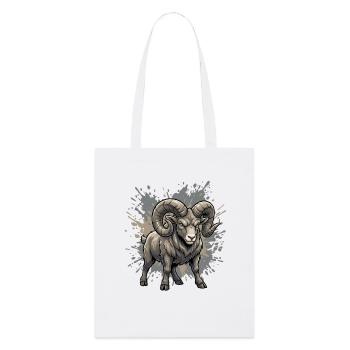 Aries Power Grayscale - Stanley/Stella Organic Tote Bag - white - Front