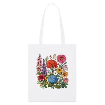 Wildflowers Flowers Flowers Natural Botanical Garden - Stanley/Stella Organic Tote Bag - white - Front