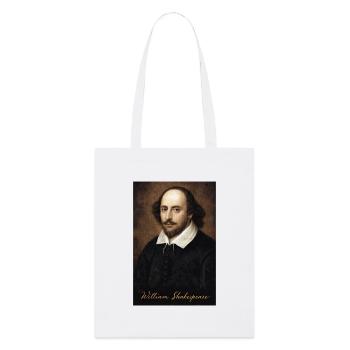 William Shakespeare Portrait - Tote bag bio Stanley/Stella - blanc - Devant
