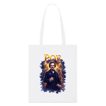 Edgar Allan Poe Portrait - Stanley/Stella Organic Tote Bag - white - Front