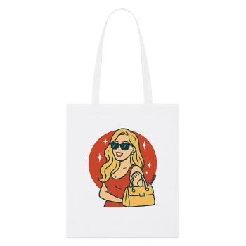 Retro Glam Sunglasses Diva - Stanley/Stella Organic Tote Bag - white - Front