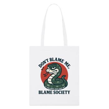 Don't Blame Me Snake - Stanley/Stella Organic Tote Bag - white - Front
