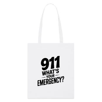Quelle est votre urgence ? - Tote bag bio Stanley/Stella - blanc - Devant