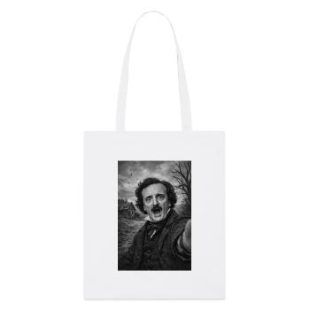 Edgar Allan Poe Self-Portrait - Stanley/Stella Organic Tote Bag - white - Front