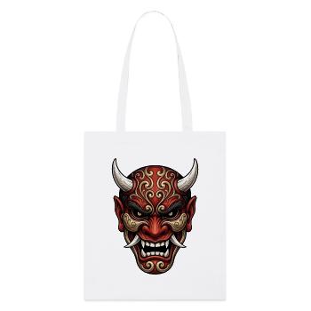 Hannya Oni Démon - Tote bag bio Stanley/Stella - blanc - Devant