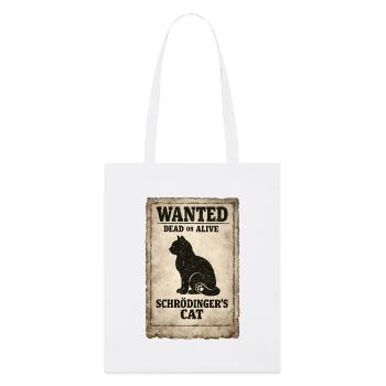 Schrödingers Katze Cat Wanted dead or alive - Stanley/Stella Bio-Stoffbeutel - Weiß - Vorne