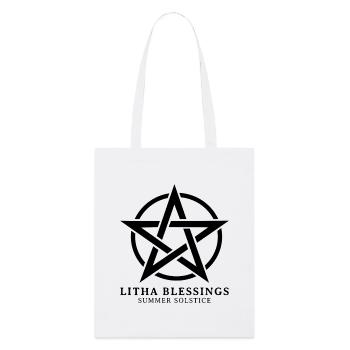 Litha Pagan Summer Solstice Midsummer Midsommar - Stanley/Stella Organic Tote Bag - white - Front