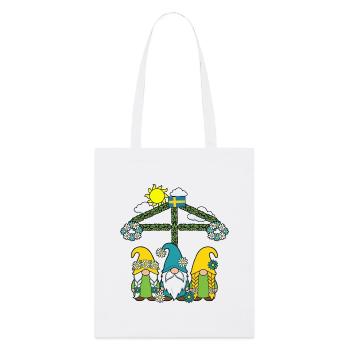 Litha Pagan Summer Solstice Midsummer Midsommar - Stanley/Stella Organic Tote Bag - white - Front