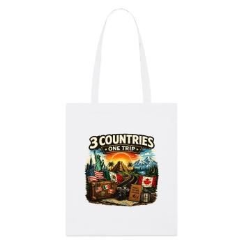 3 Countries 1 Trip 2026 - Stanley/Stella Organic Tote Bag - white - Front