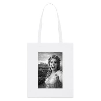 Aphrodite Selfie Portrait - Stanley/Stella Organic Tote Bag - white - Front