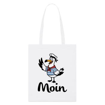 Möwe Moin Matrose - Stanley/Stella Bio-Stoffbeutel - Weiß - Vorne