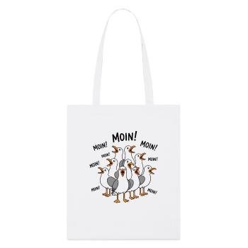 Nordsee Möwen Humor Shirt - Stanley/Stella Bio-Stoffbeutel - Weiß - Vorne