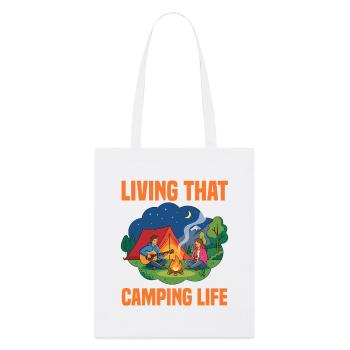 Camping Life - Stanley/Stella Organic Tote Bag - white - Front