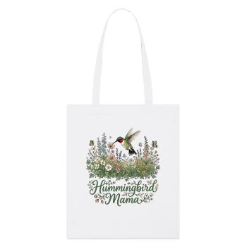 Ruby Throated Hummingbird Mama Mom - Stanley/Stella Organic Tote Bag - white - Front