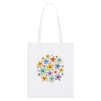 Explosion d’Étoile Colorée - Tote bag bio Stanley/Stella - blanc - Devant