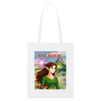 Stay Heroic - Stanley/Stella Bio-Stoffbeutel - Weiß - Vorne