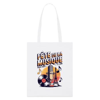 Fête de la Musique Paris Retro Music Festival - Tote bag bio Stanley/Stella - blanc - Devant