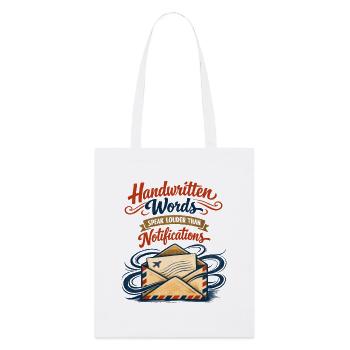 Handwriting instead of push | Snail Mail - Stanley/Stella Organic Tote Bag - white - Front