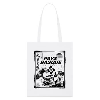 Pays Basque Surf Culture Vintage Japonais - Tote bag bio Stanley/Stella - blanc - Devant