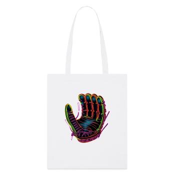 Baseball Handschuh Synthwave - Stanley/Stella Bio-Stoffbeutel - Weiß - Vorne