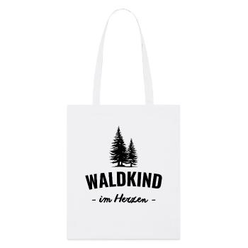 Waldkind im Herzen – Draußen zuhause - Stanley/Stella Bio-Stoffbeutel - Weiß - Vorne