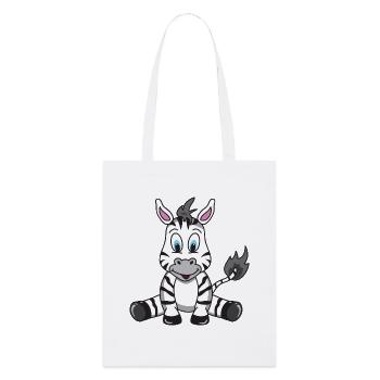 Baby Zebra - Stanley/Stella Organic Tote Bag - white - Front