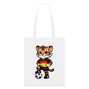 Football Tiger Allemagne Fan Drapeau allemand - Tote bag bio Stanley/Stella - blanc - Devant