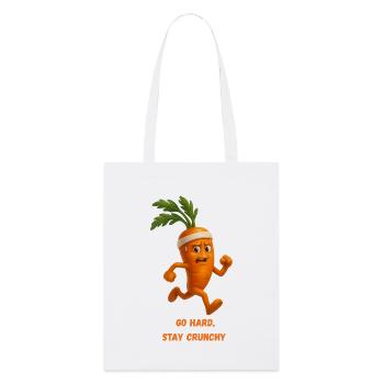KarottenGo Hard Stay Crunchy Karikatur  - Stanley/Stella Bio-Stoffbeutel - Weiß - Vorne