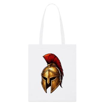 Spartan Knight's Helm - Stanley/Stella Organic Tote Bag - white - Front
