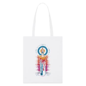 Faith Light Candle Retro Spirit Design - Stanley/Stella Organic Tote Bag - white - Front