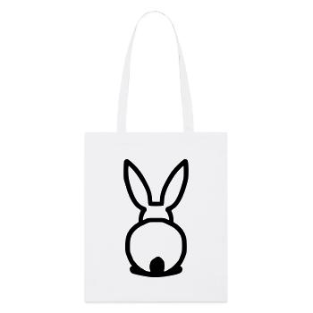 Lapin mignon par derrière - Tote bag bio Stanley/Stella - blanc - Devant