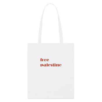 Free Palestine - Stanley/Stella Bio-Stoffbeutel - Weiß - Vorne