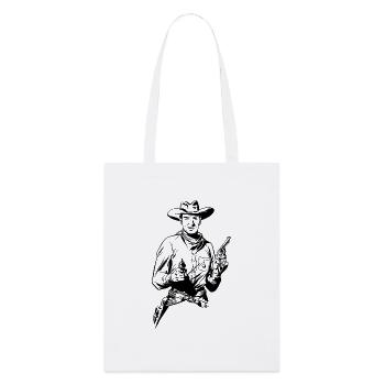Cowboy - Stanley/Stella Bio-Stoffbeutel - Weiß - Vorne