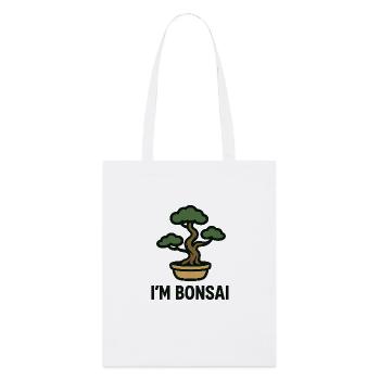 Bonsai Baum - Stanley/Stella Bio-Stoffbeutel - Weiß - Vorne