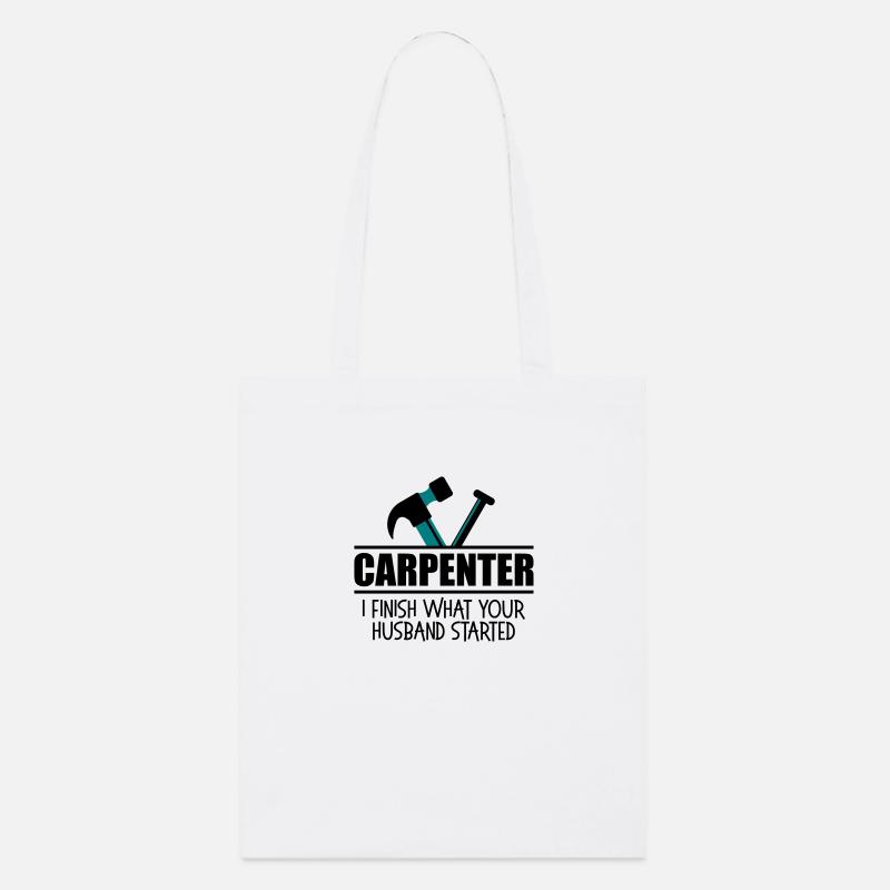 fini charpentier ce mari a commencé - Salle - Tote bag bio Stanley/Stella - blanc
