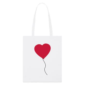 Love Heart Balloon - Tote bag bio Stanley/Stella - blanc - Devant