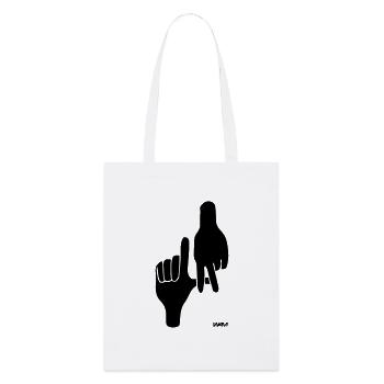los angeles hand sign by wam - Stanley/Stella Bio-Stoffbeutel - Weiß - Vorne