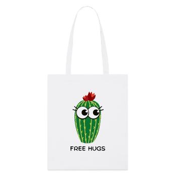 Câlins gratuits Cactus - Tote bag bio Stanley/Stella - blanc - Devant