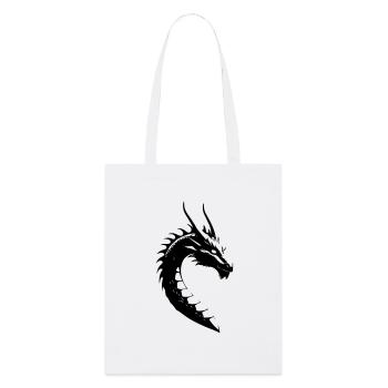 Long - Dragon chinois - Tote bag bio Stanley/Stella - blanc - Devant